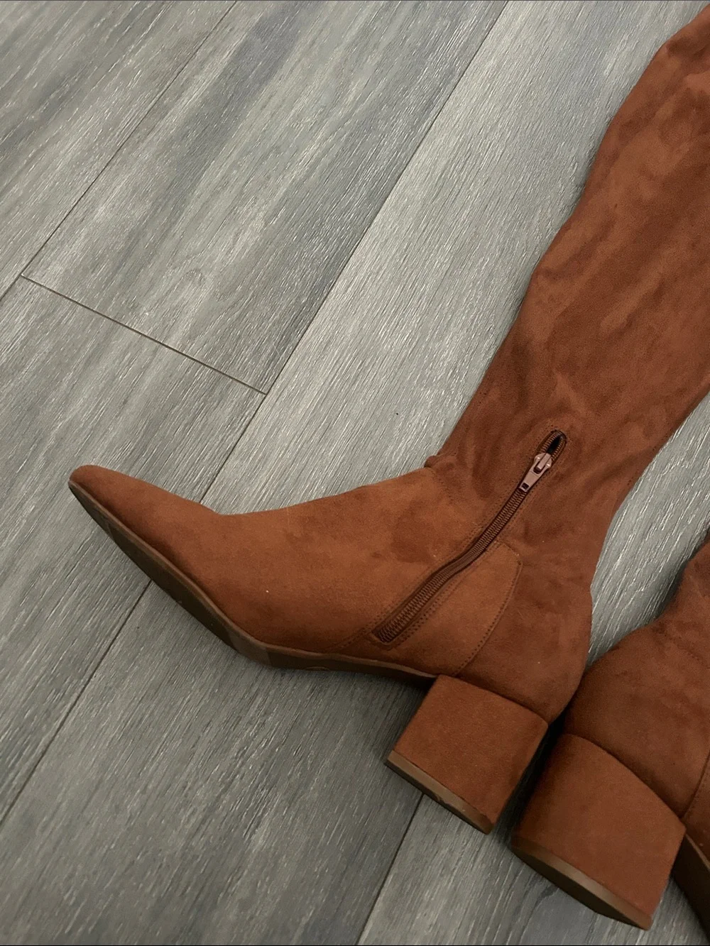 Women’s Brown Over-the-Knee Block Heel Boots